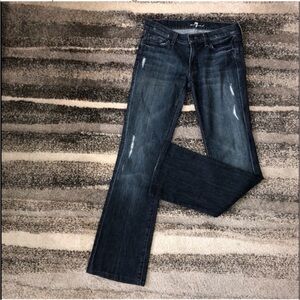 7 For All Mankind Dark Blue Flare Jeans
